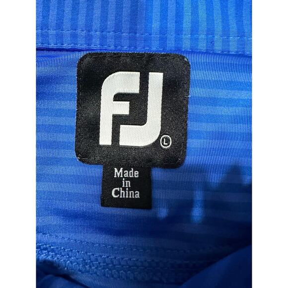 FootJoy Golf Performance Striped Polo Men Large Blue Active Stretch FJ Athletic - Picture 3 of 10